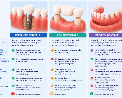 Impianto, ponte o protesi – qual è la soluzione migliore per sostituire i denti?
